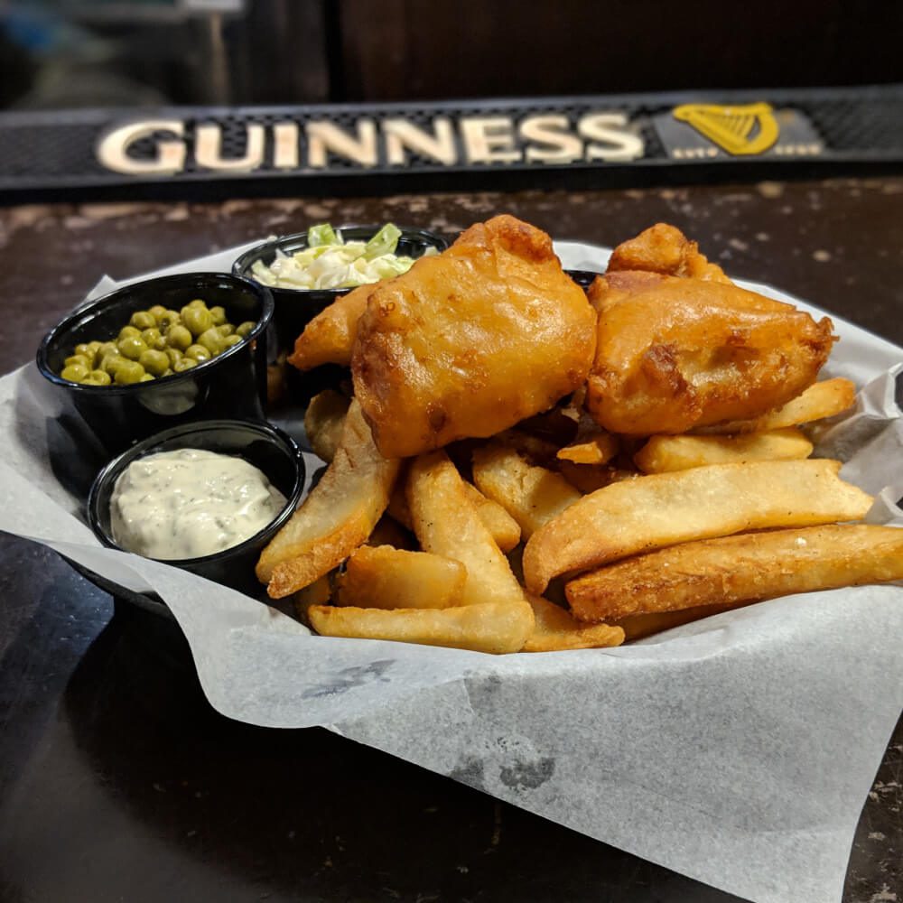 Fish and Chips served at brockway irish pub in carmel